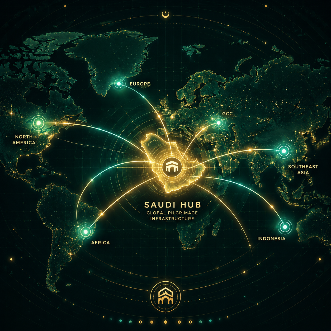 Saudi Hub Global Pilgrimage Infrastructure Map